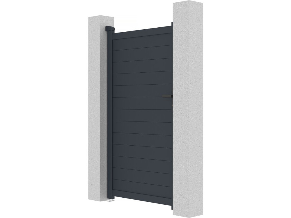 Tuinpoort tuindeur aluminium "Marc" - 101,2 x 180,9 cm - Grijs
