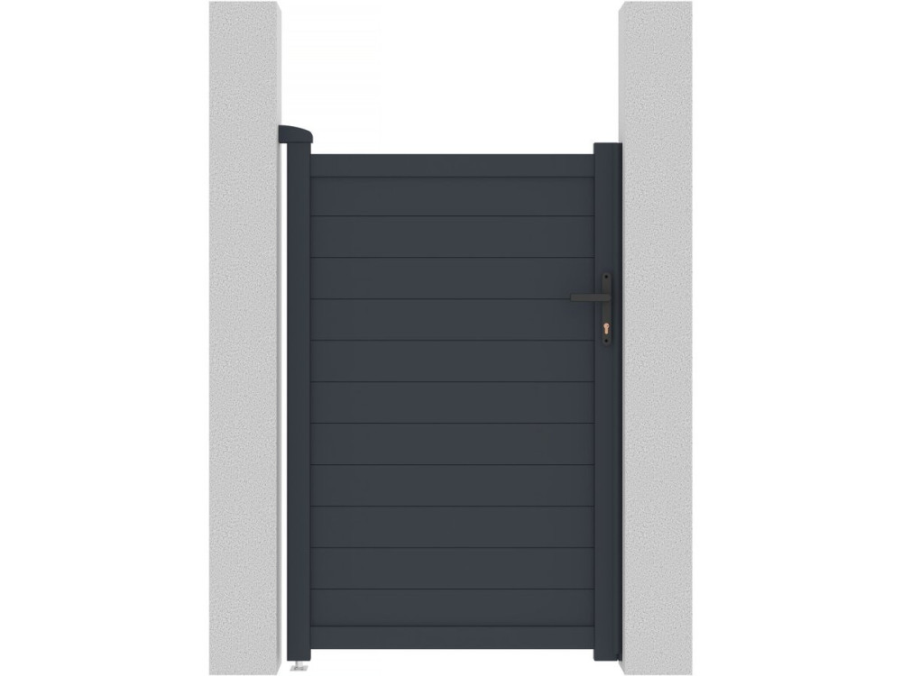 Tuinpoort tuindeur aluminium "Marc" - 101,2 x 155,9 cm - Grijs