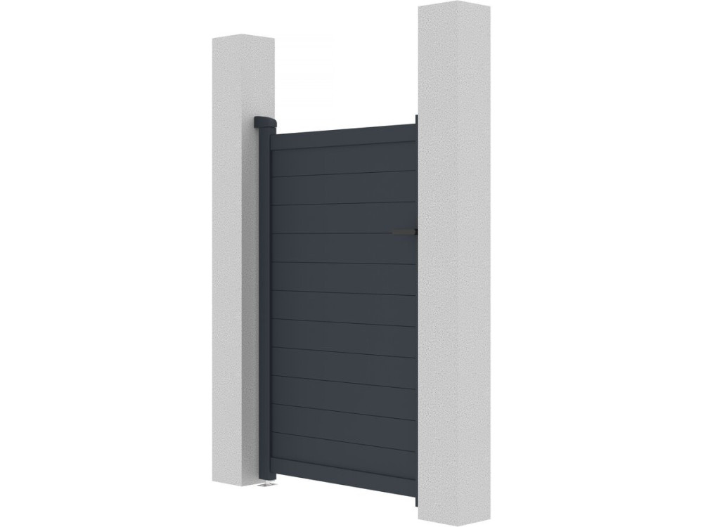 Tuinpoort tuindeur aluminium "Marc" - 101,2 x 155,9 cm - Grijs