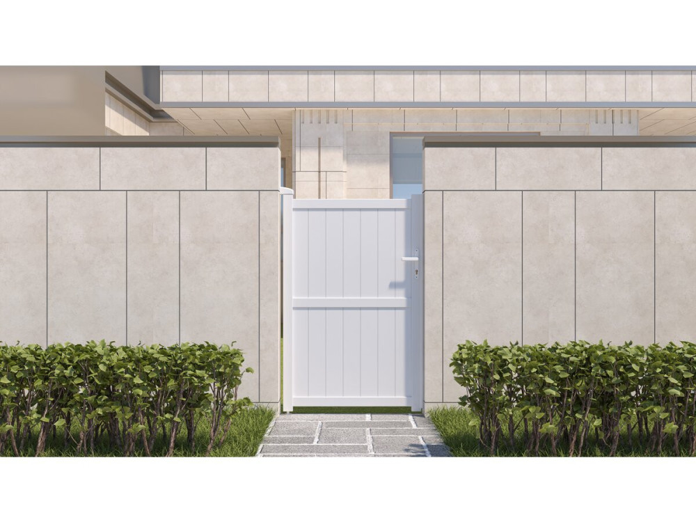 Tuinpoort tuindeur aluminium "Lola" - 101,2 x 155,9 cm - Wit
