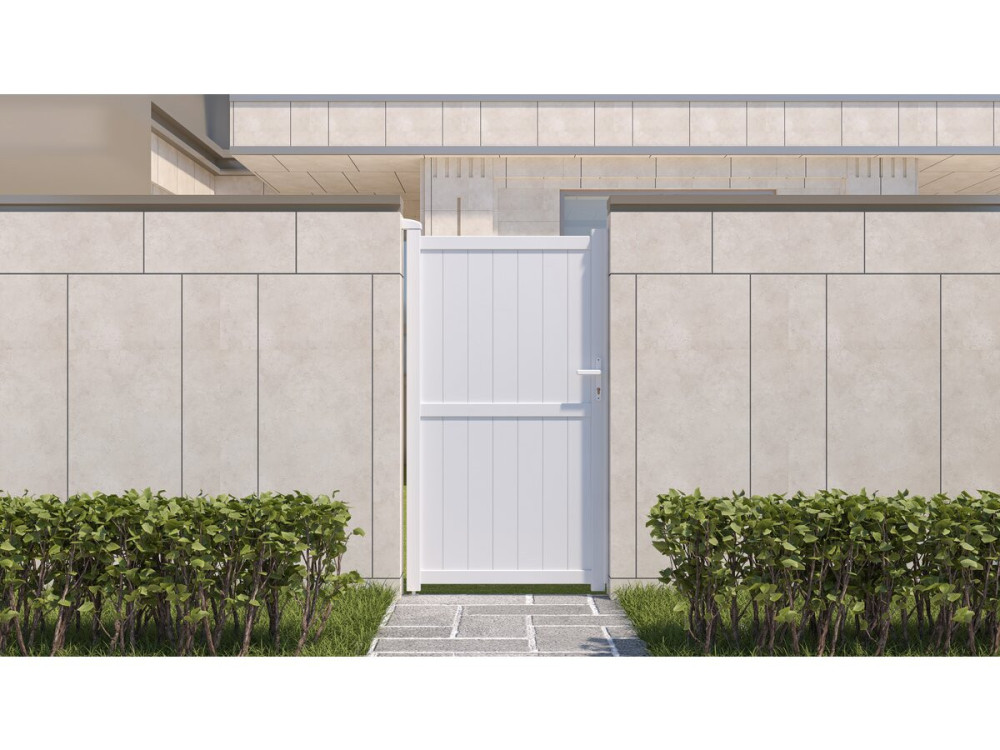Tuinpoort tuindeur aluminium "Lola" - 101,2 x 180,9 cm - Wit