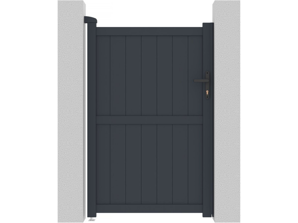 Tuinpoort tuindeur aluminium "Maurice" - 101,2 x 155,9 cm - Grijs