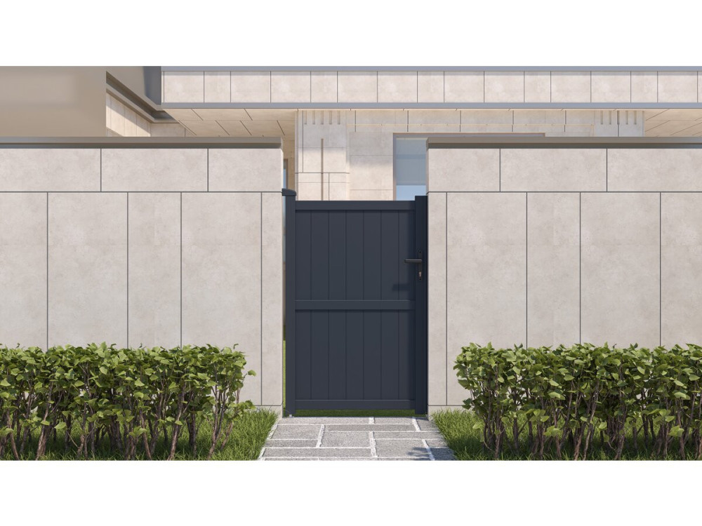 Tuinpoort tuindeur aluminium "Maurice" - 101,2 x 155,9 cm - Grijs