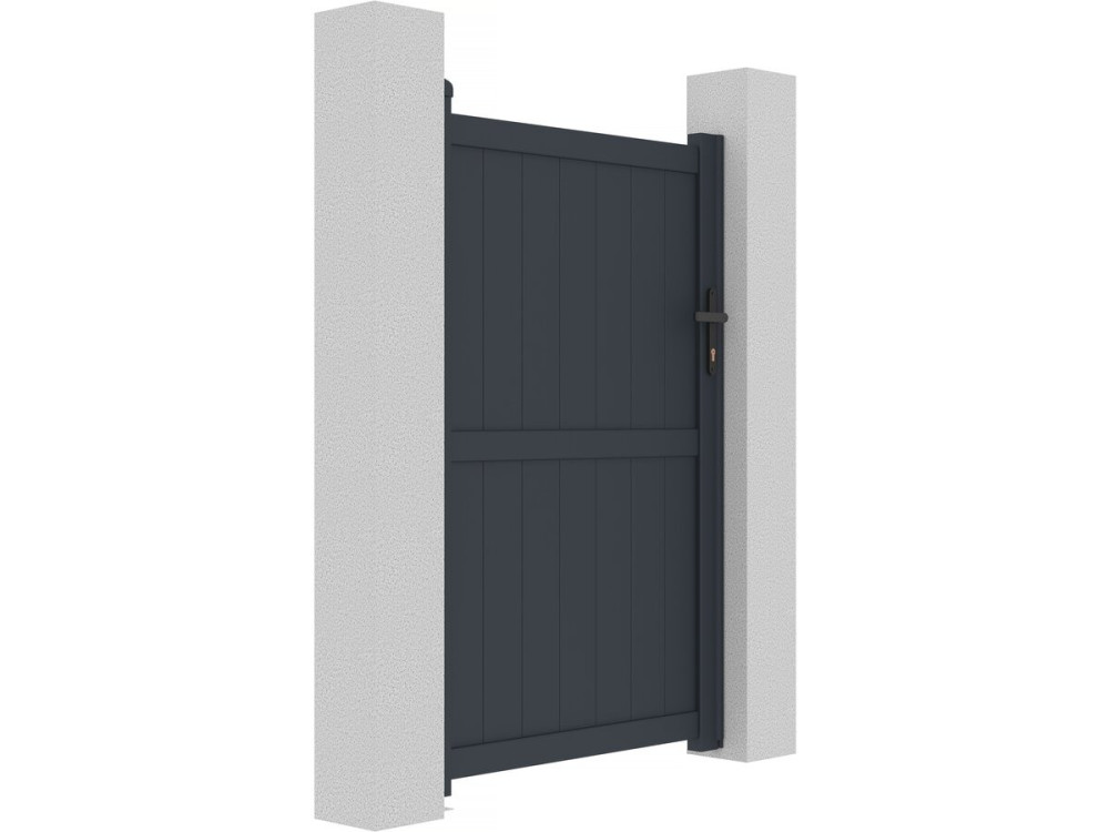 Tuinpoort tuindeur aluminium "Maurice" - 101,2 x 155,9 cm - Grijs