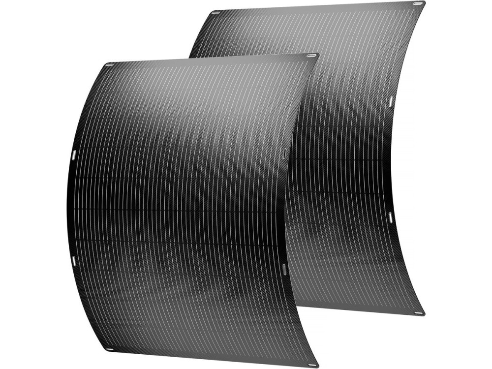 Set van 2 flexibele plug &amp; play zonnepanelen - 400W "Urban center" - Zwart