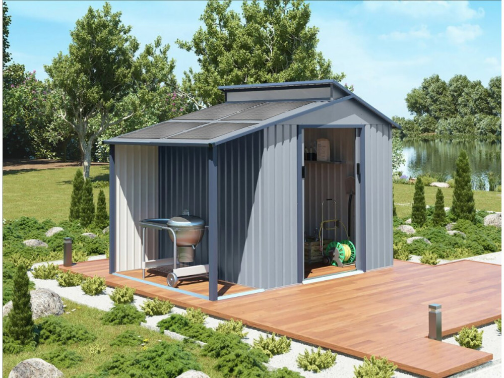 Set van 2 flexibele plug &amp; play zonnepanelen - 400W "Urban center" - Zwart