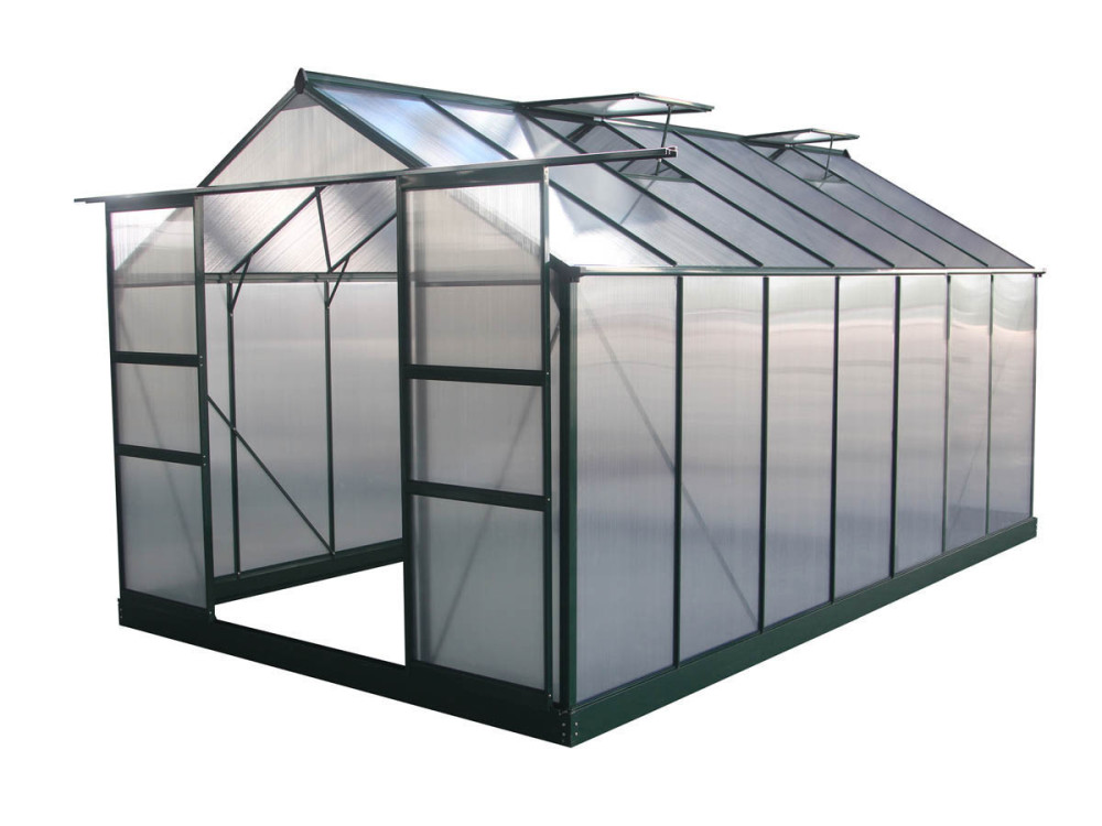 Tuinkas broeikas polycarbonaat "Dahlia" Groen dennengroen 13,29 m²