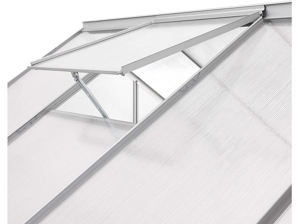 Polycarbonaat tuinkas 250 x 190 x 195 cm "Basilic" - 4,75 m² - Grijs