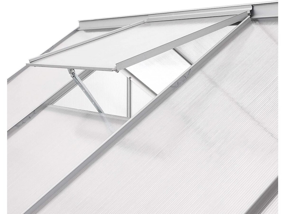 Polycarbonaat tuinkas 310 x 190 x 195 cm "Basilic" - 5,89 m² - Grijs