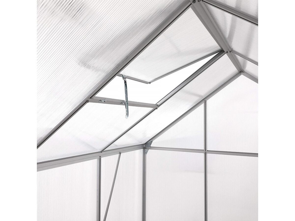 Polycarbonaat tuinkas 310 x 190 x 195 cm "Basilic" - 5,89 m² - Grijs