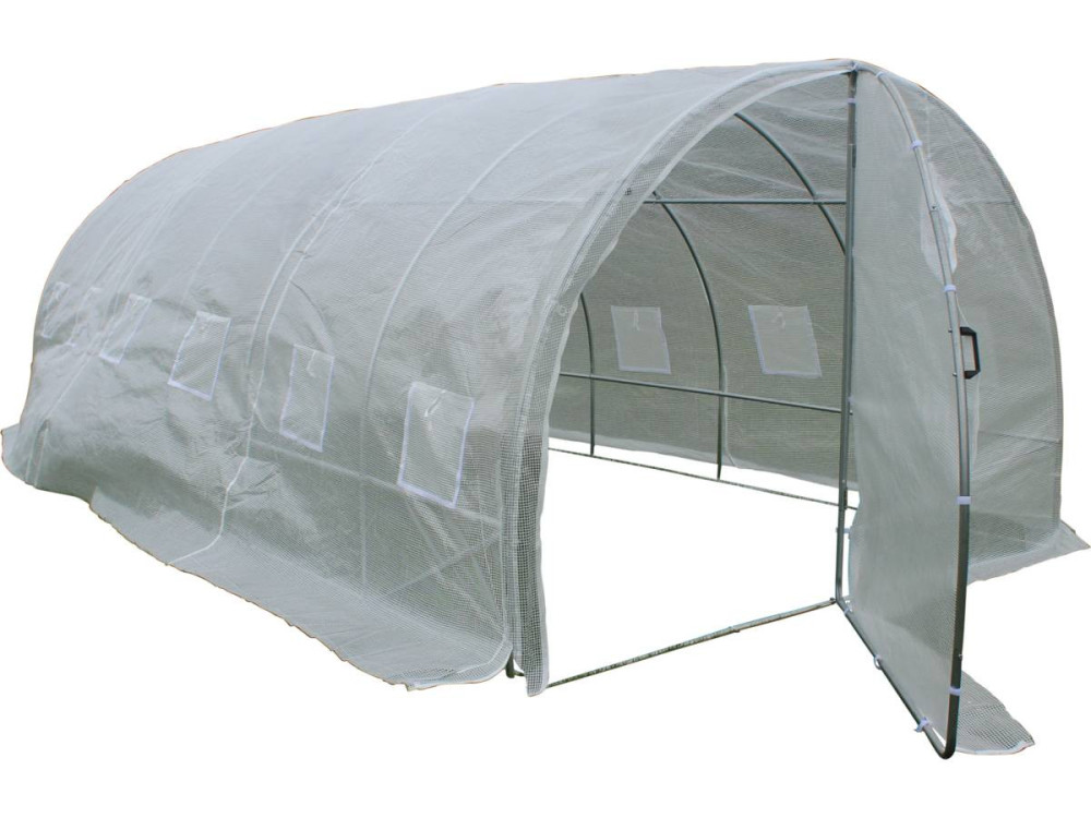 Tuintunnelkas met "Mimosa" deur - 180 g / m² - 18 m² - 6 x 3 x 2 m