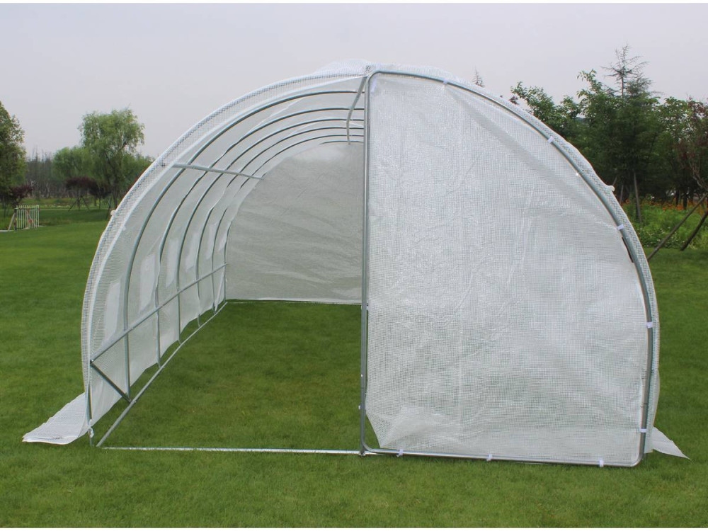 Tuintunnelkas met "Mimosa" deur - 180 g / m² - 18 m² - 6 x 3 x 2 m
