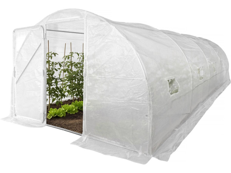 "Mimosa" Tunnelkas met deur - 18 m² - 180 g - Wit