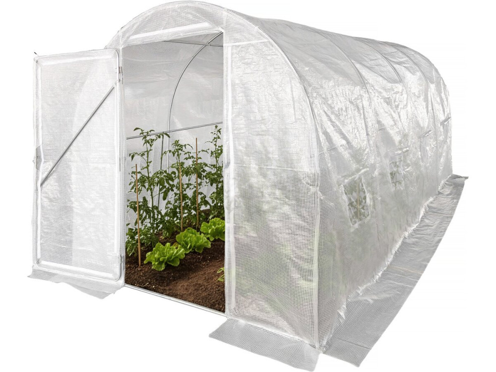 "Mimosa" Tunnelkas met deur - 9 m² - 180 g - Wit