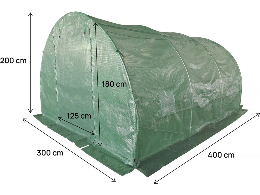 "Lys" Tuintunnelkas - 12 m² - 140g - Groen