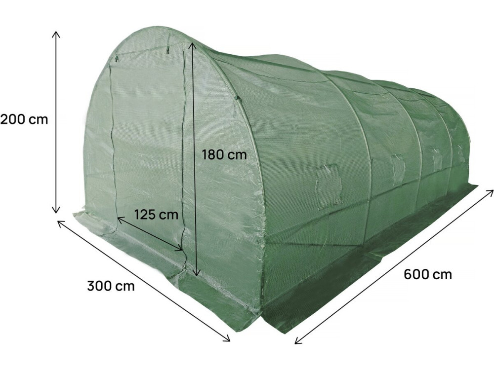 "Lys" Tuintunnelkas - 18 m² - 140g - Groen