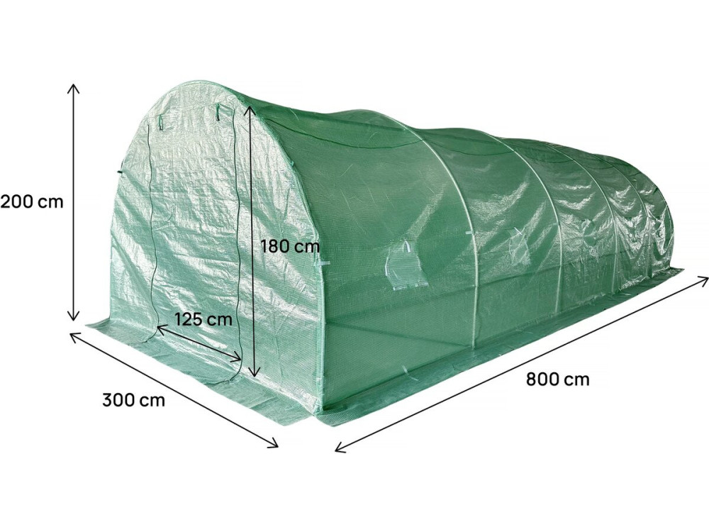 "Lys" Tuintunnelkas - 24 m² - 140g - Groen