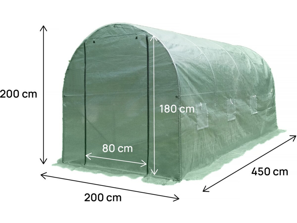 "Lys" Tuintunnelkas - 9 m² - 130g - Groen