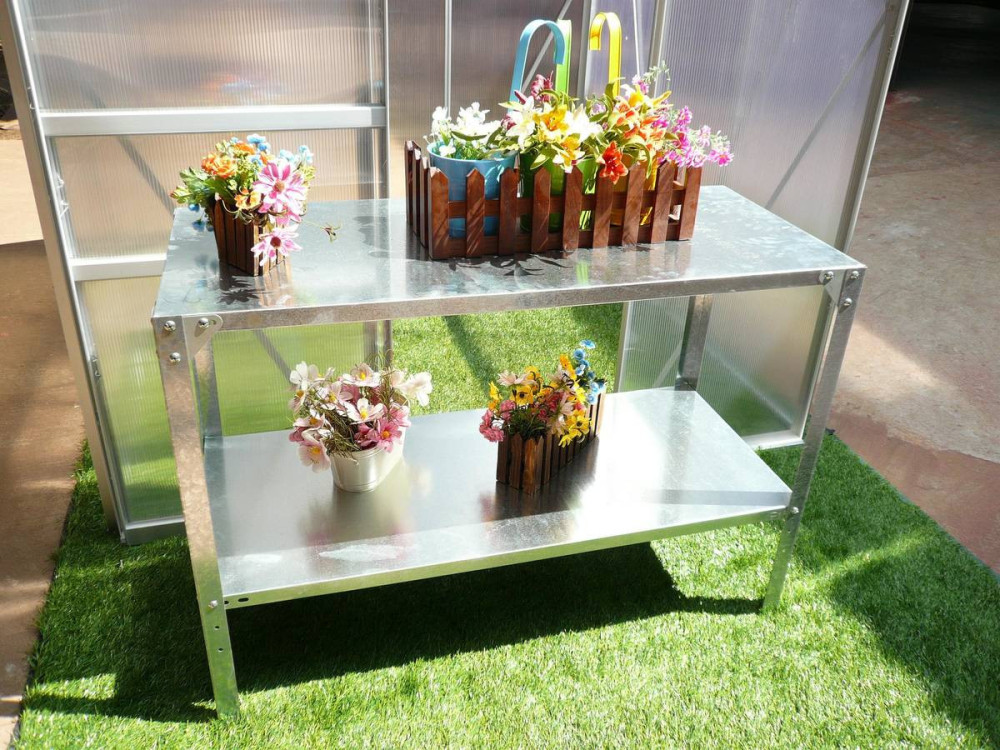 Tuintafel oppottafel planten Petunia- 115 x 50 x 75 cm