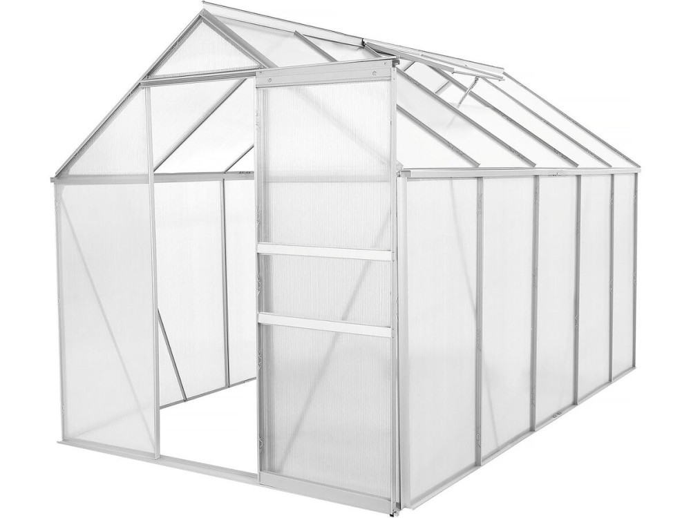 Gegalvaniseerde stalen voet voor tuinkas "Basilic" - 5.89 m² - Grijs