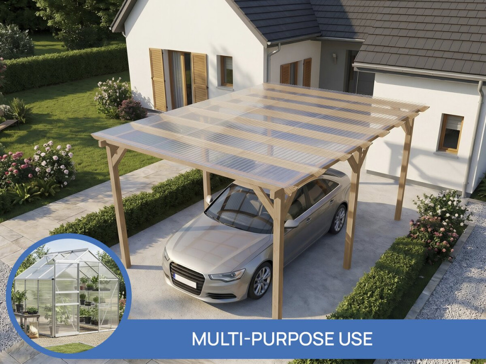 Set van 10 panelen van 4 mm dik polycarbonaat "Michigan" 7,9 m²