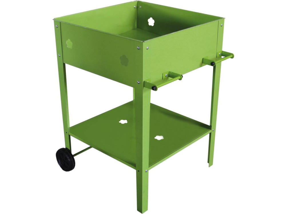 Tuintafel oppottafel metaal "Laurier" - 55 x 55 x 80 cm - Groen