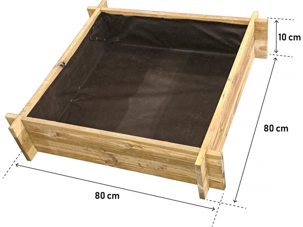 Houten moestuin "Dille" - 80 x 80 x 10 cm