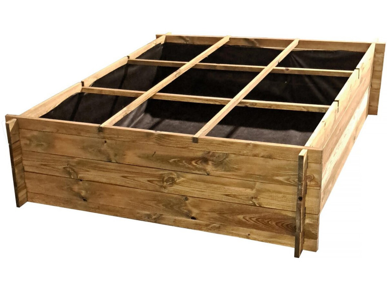 Houten moestuinperceel "Nigelle" - 140 x 140 x 40 cm