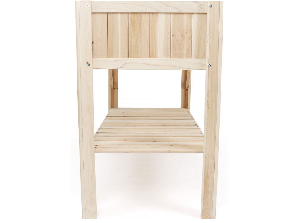 Vierkante houten moestuin "Magnolia" op pootjes - 115 x 57 x 90 cm - Beige