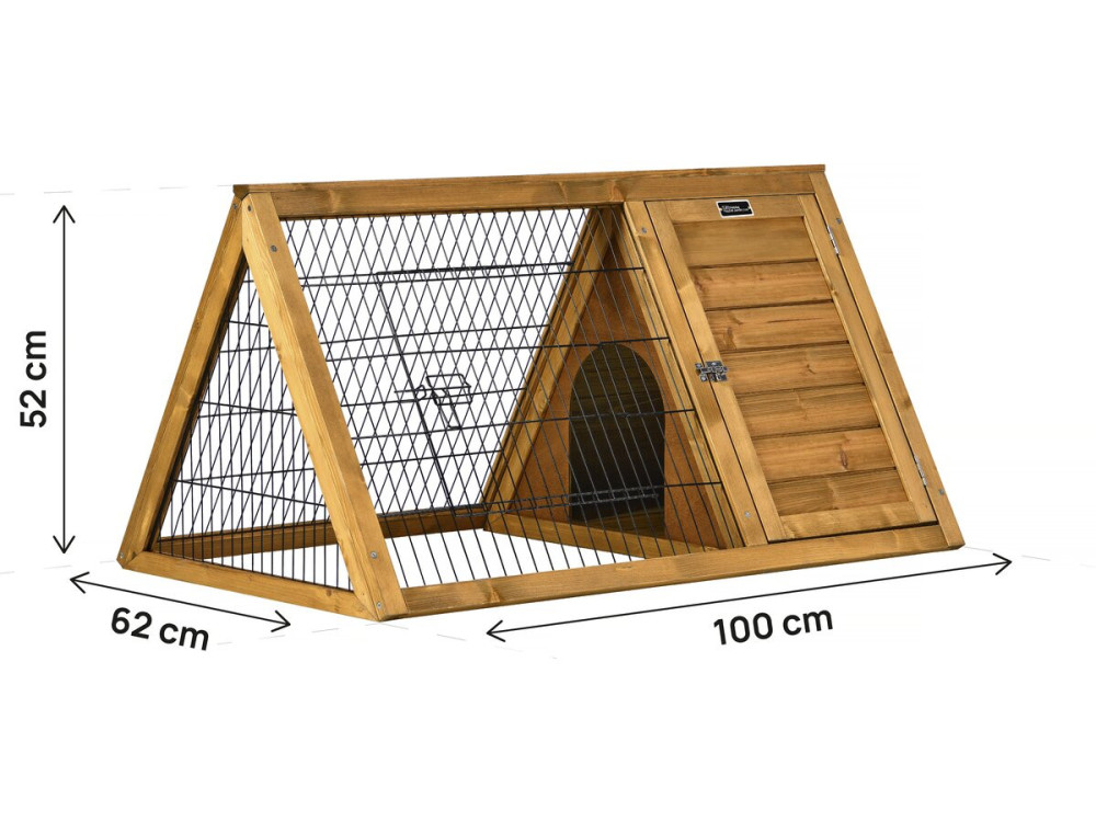 Biscotte" hok - 100 x 62 x 52 cm - Bruin