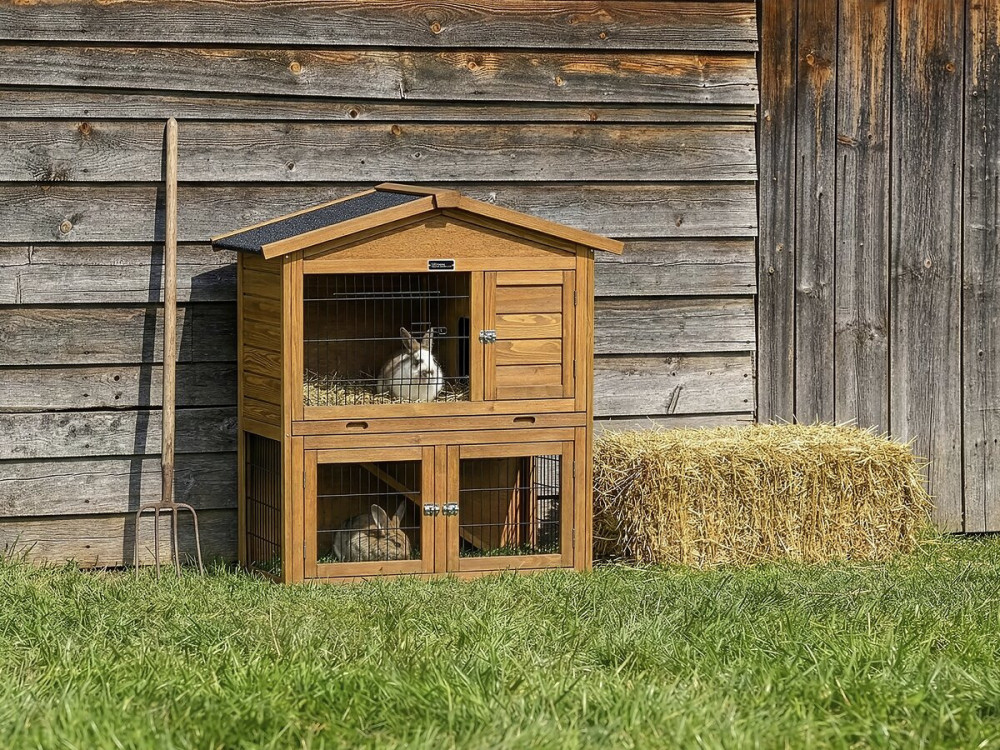 Houten hok "Noisette" - 102 x 55 x 100 cm - Bruin