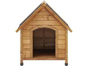 Honden huisje hout "Doggy" - 77 x 82 x 88 cm - Beige - lichtbruin