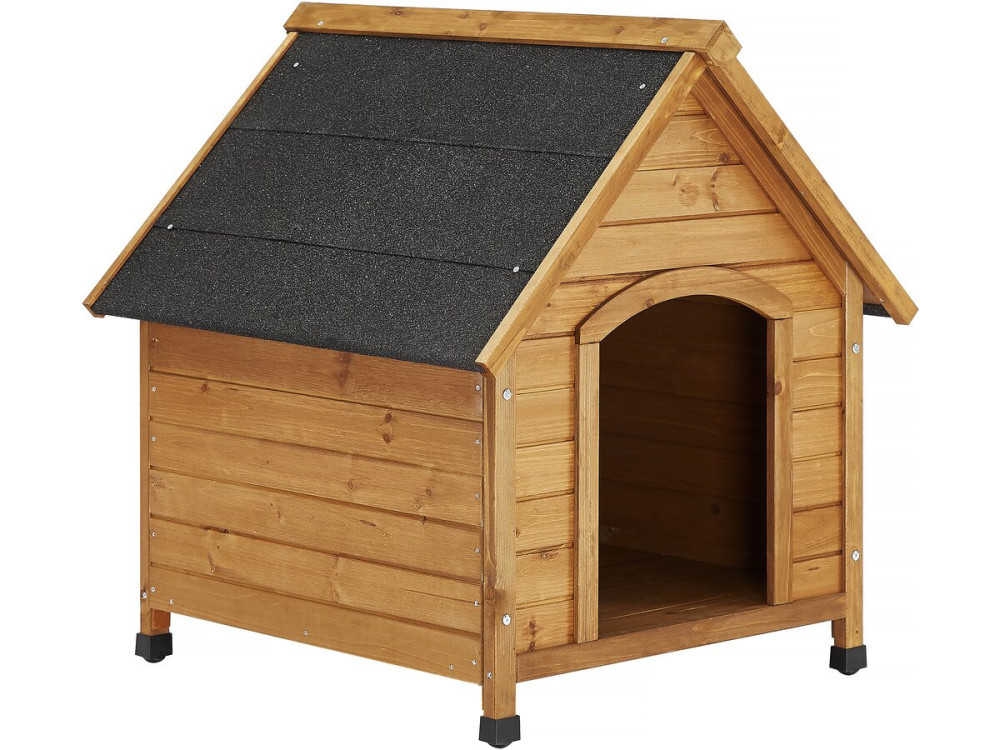 Honden huisje hout "Doggy" - 77 x 82 x 88 cm - Beige - lichtbruin