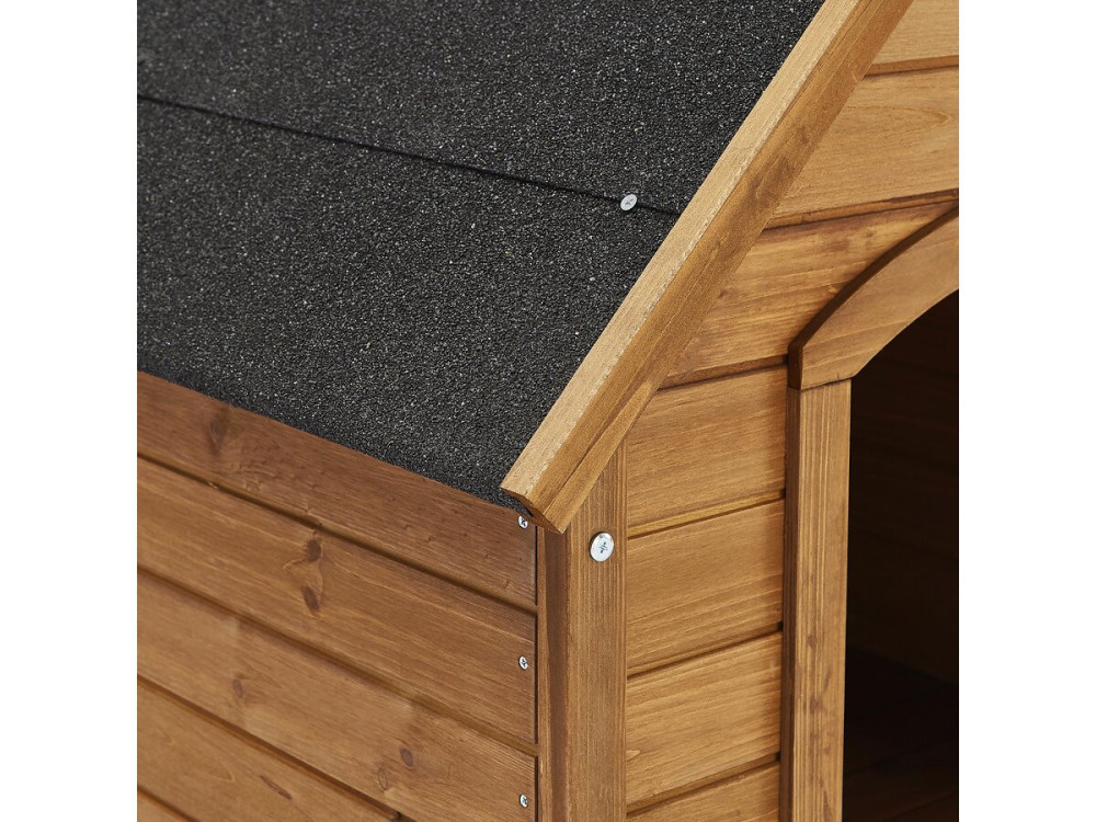 Honden huisje hout "Doggy" - 77 x 82 x 88 cm - Beige - lichtbruin
