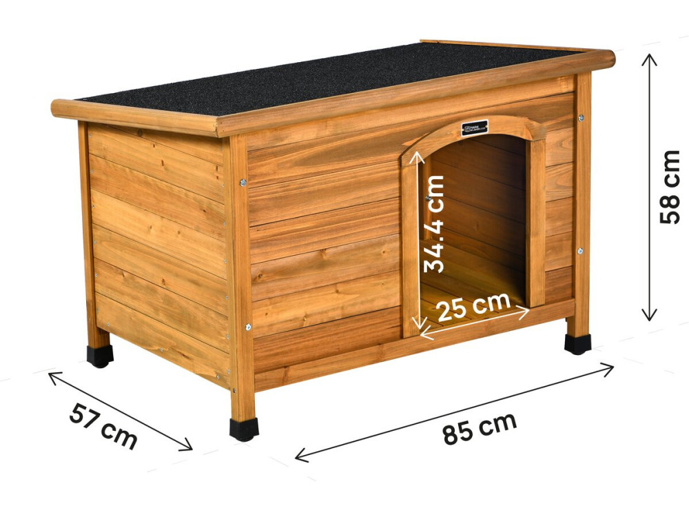 Max" houten hondenhok - 85 x 57 x 58 cm - Bruin