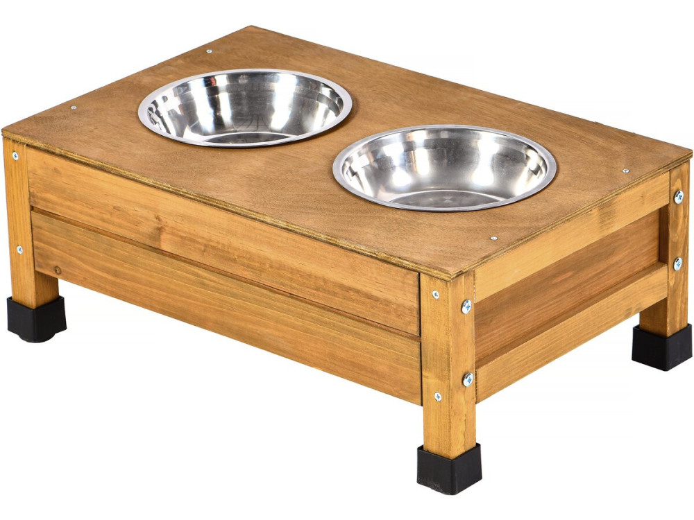 Rusty" houten hondenhok met voerbak en opbergbox - 151 x 138 x 100 cm - Bruin