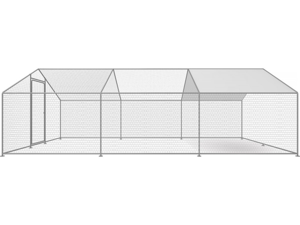 Kippenren 18 m² gaas hok 6 x 3 x 2 m gegalvaniseerd staal