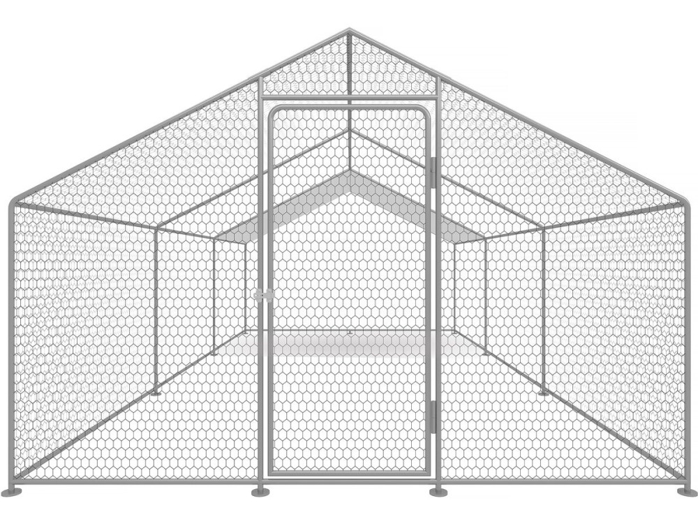 Kippenren 18 m² gaas hok 6 x 3 x 2 m gegalvaniseerd staal