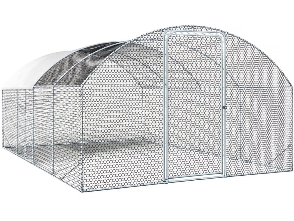 15 m² koepel kippenren "Cocorico" - 5 x 3 m - gegalvaniseerd staal