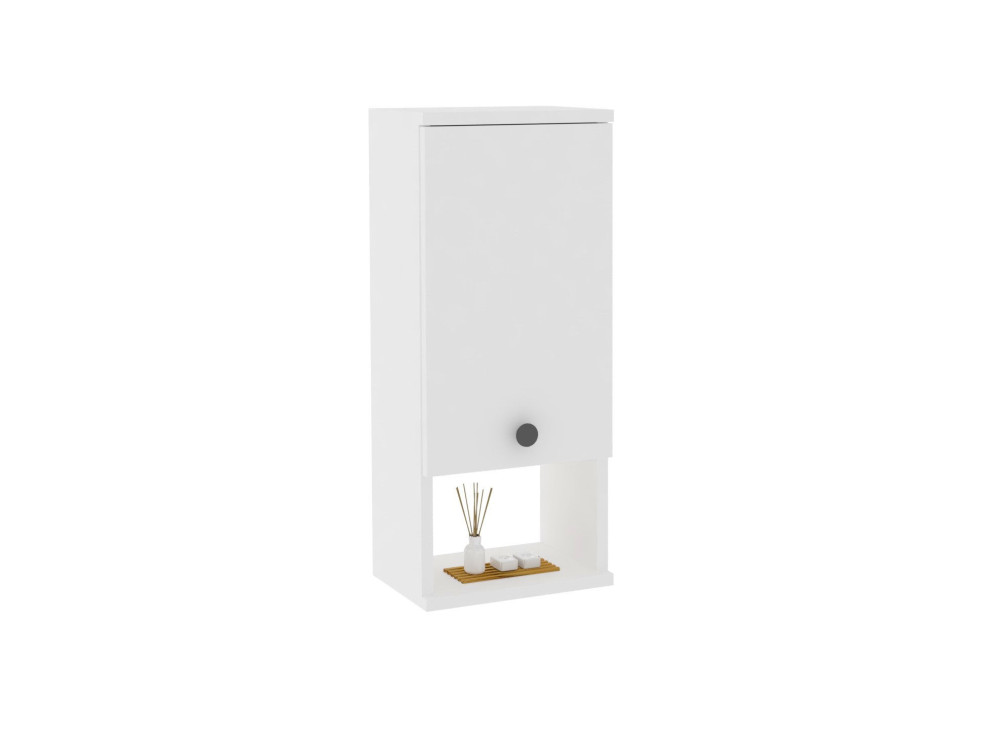 Houten badkamermeubel "Mis" - 30 x 21 x 71 cm - Wit