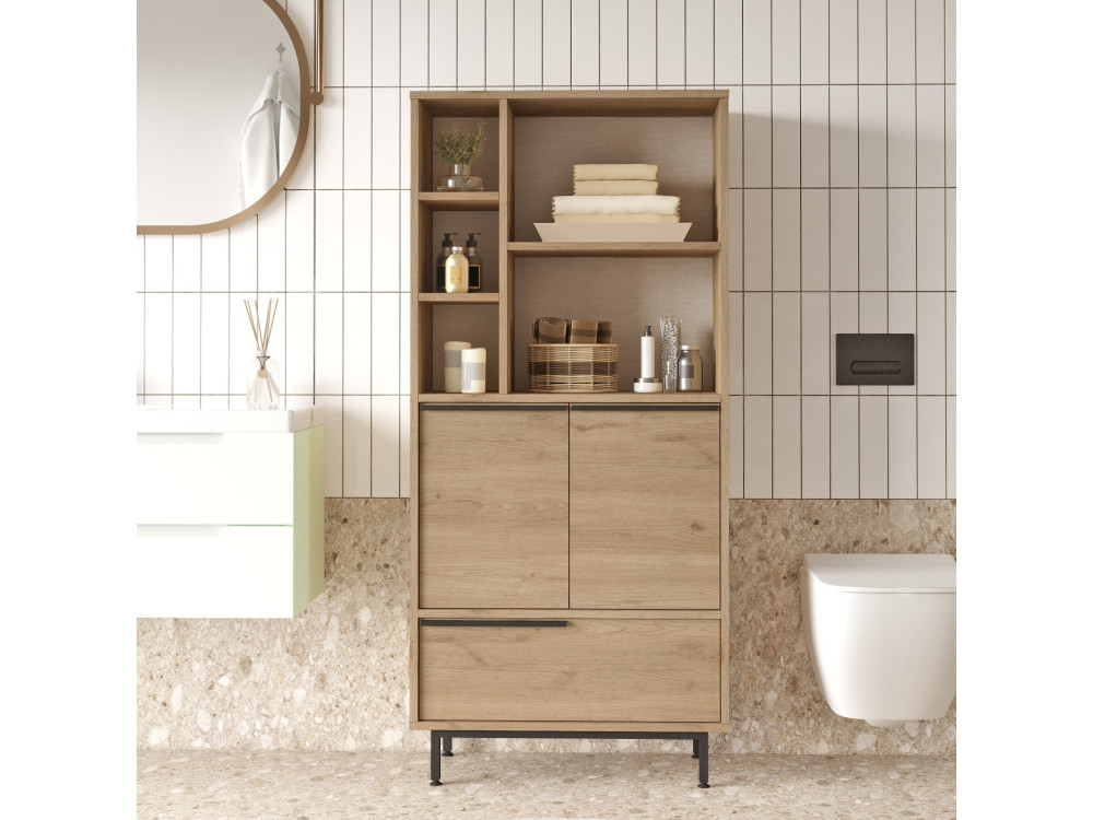 Houten kledingkast "Calvin" - 74 x 35 x 161 cm - Bruin