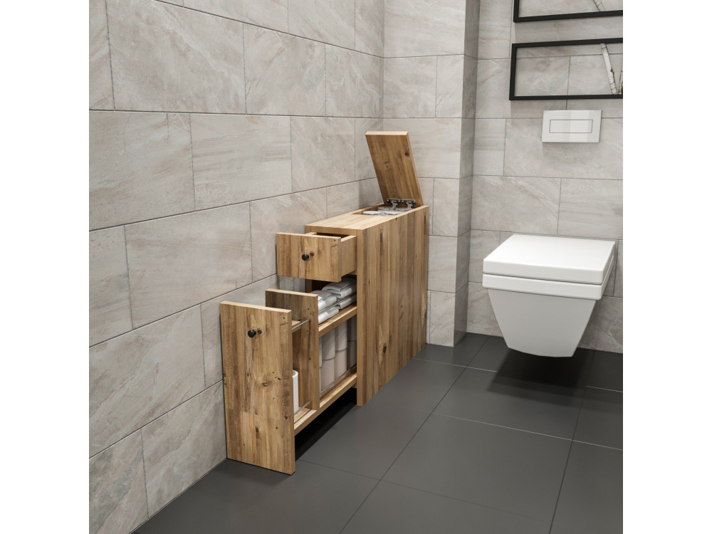 Houten badmeubel "Calencia" - 20 x 60 x 55 cm - Bruin