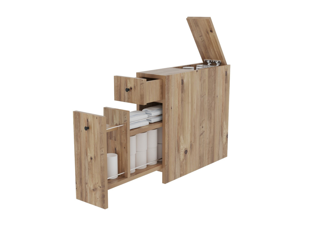Houten badmeubel "Calencia" - 20 x 60 x 55 cm - Bruin