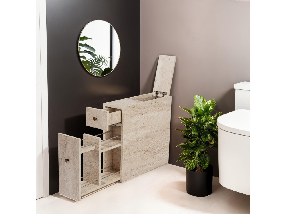Houten badmeubel "Calencia" - 20 x 60 x 55 cm - Beige