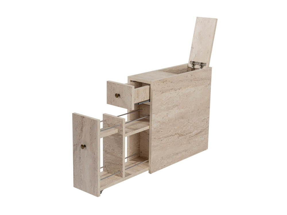 Houten badmeubel "Calencia" - 20 x 60 x 55 cm - Beige