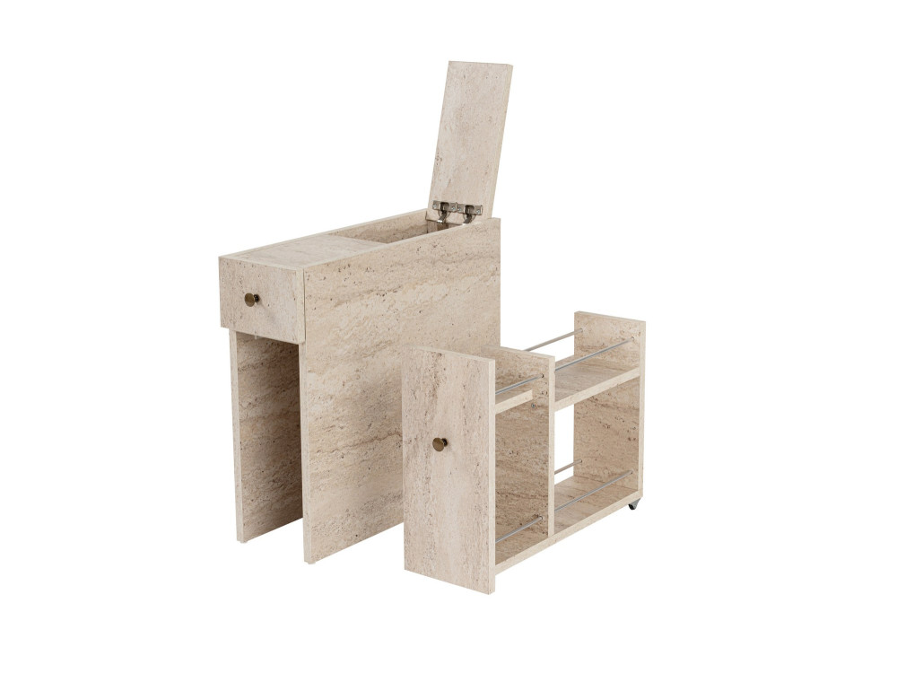Houten badmeubel "Calencia" - 20 x 60 x 55 cm - Beige