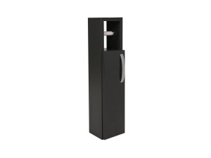 Houten toiletrolhouder "Star" - 15 x 12 x 65 cm - Antracietgrijs