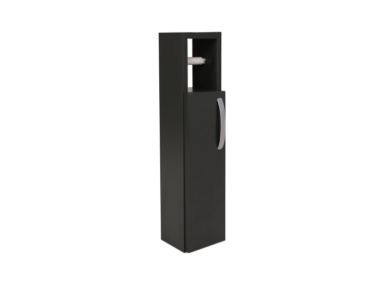 Houten toiletrolhouder "Star" - 15 x 12 x 65 cm - Antracietgrijs
