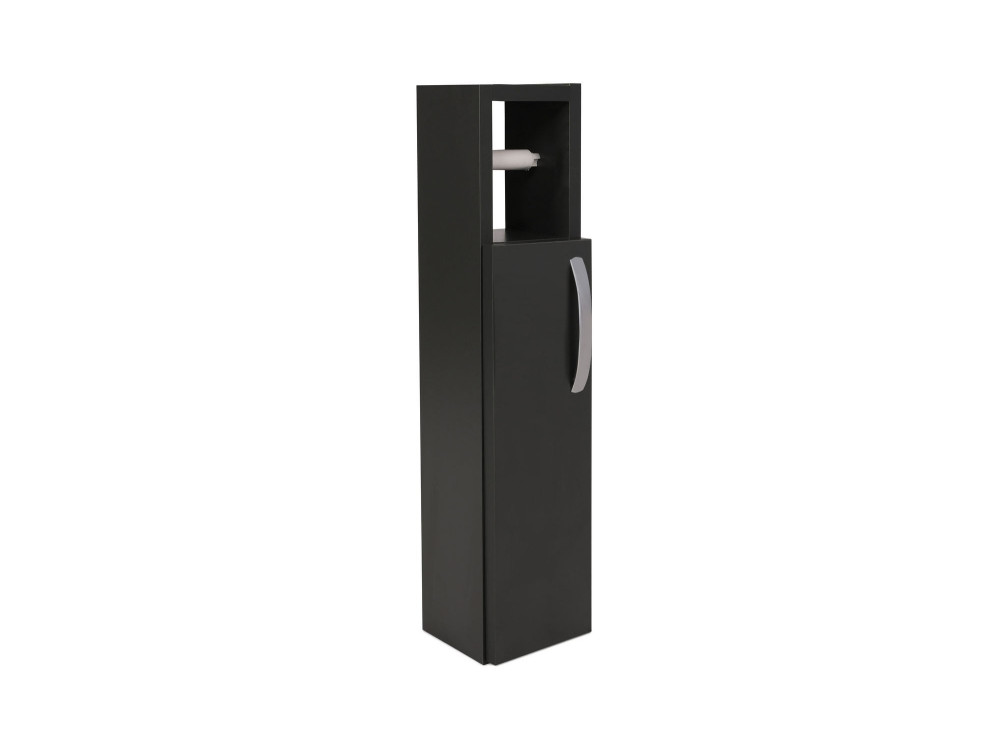 Houten toiletrolhouder "Star" - 15 x 12 x 65 cm - Antracietgrijs
