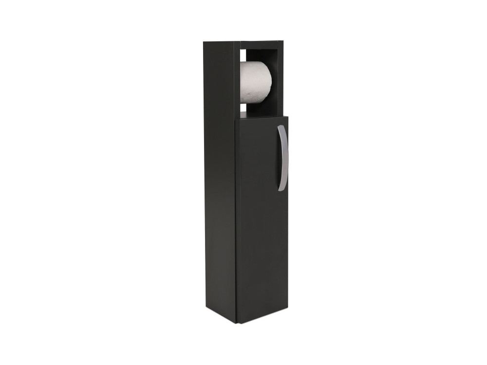 Houten toiletrolhouder "Star" - 15 x 12 x 65 cm - Antracietgrijs
